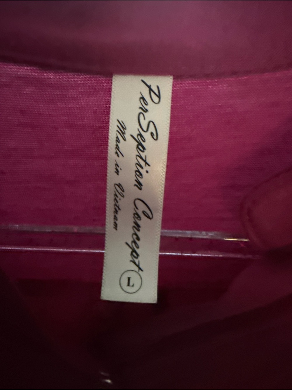 PerSeption Concept Short Sleeve Henley Top - Berry Wine - Picture 2 of 2